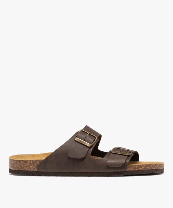 Sandales mules confort en cuir 2 brides homme vue1 - TANEO GEMO FOR GOOD - GEMO