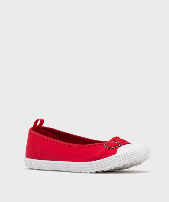 Ballerines en toile avec bout renforcé femme vue3 - FOLLOW ME - GEMO