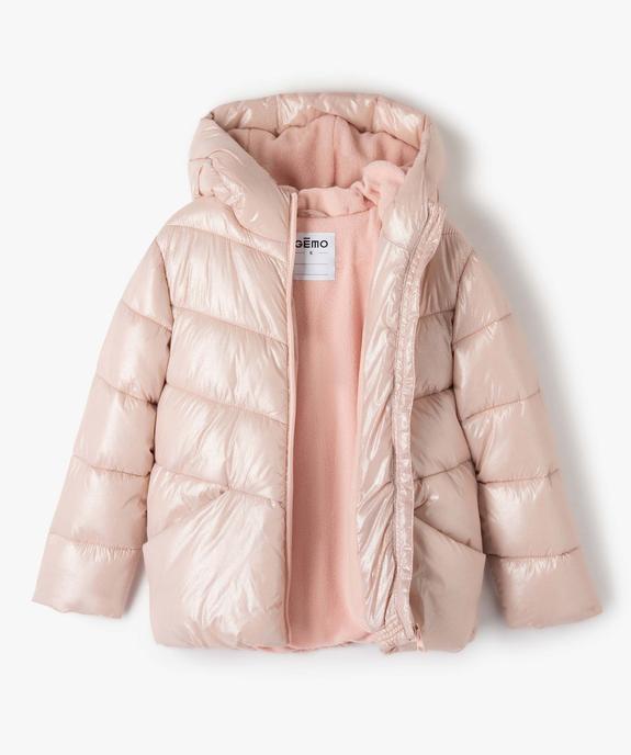 Blouson fille matelassé doublé polaire à motifs vue3 - GEMO 4G FILLE - GEMO