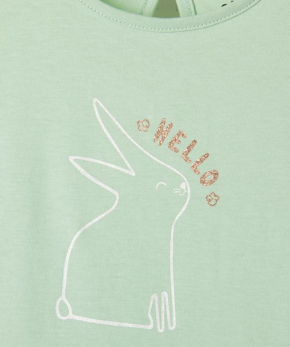 Tee-shirt manches courtes imprimé coupe loose bébé fille - GEMO(BEBE DEBT) Tee-shirt manches courtes imprimé coupe loose bébé fille vue2 - GEMO(BEBE DEBT) - GEMO