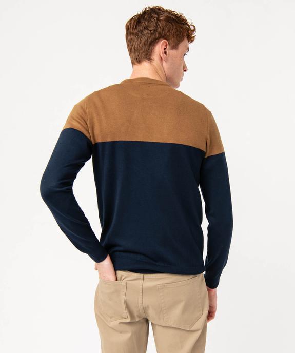 Pull en maille fine à col rond homme vue3 - GEMO 4G HOMME - GEMO