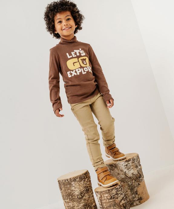 Pantalon chino slim 5 poches garçon vue1 - GEMO (ENFANT) - GEMO