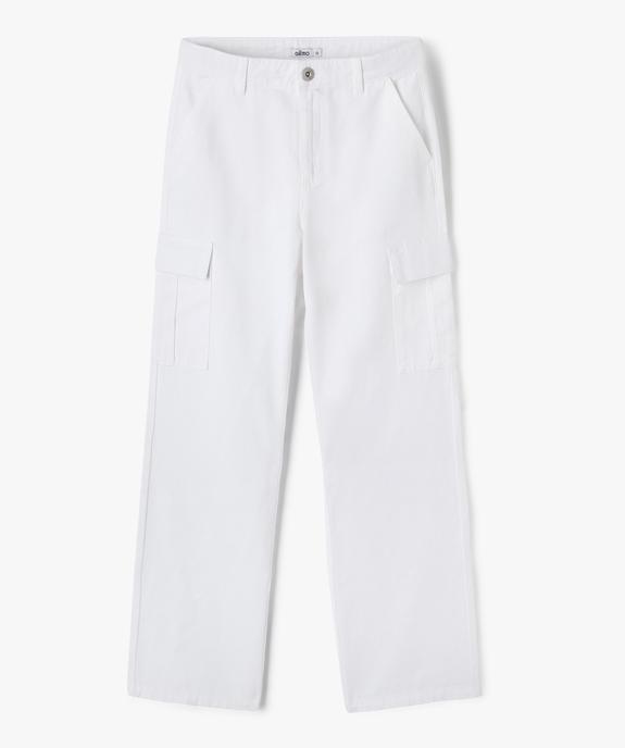 Pantalon cargo coupe straight à taille ajustable fille vue1 - GEMO 4G FILLE - GEMO