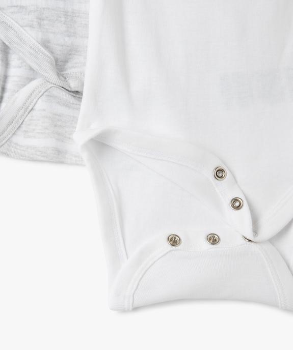 Body bébé garçon imprimé à manches courtes (lot de 3) vue4 - GEMO(BB COUCHE) - GEMO
