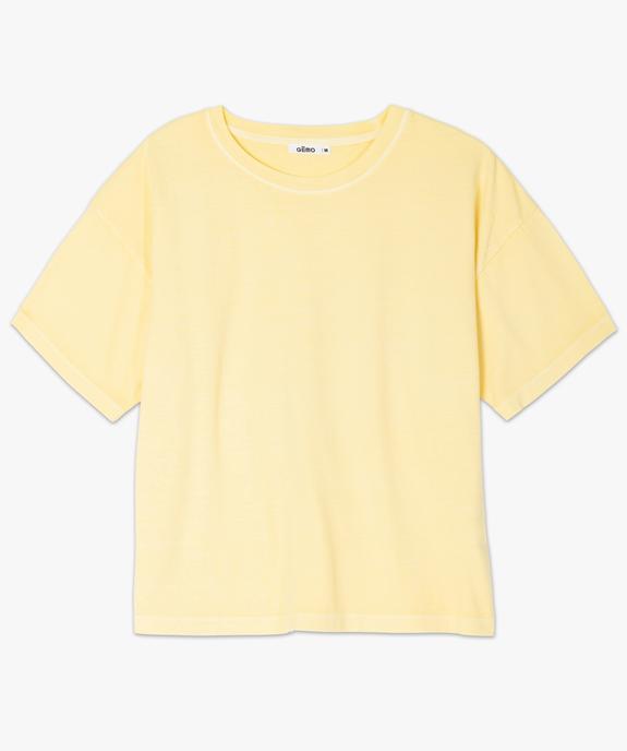 Tee-shirt femme à manches courtes coupe ample vue4 - GEMO(FEMME PAP) - GEMO