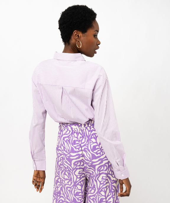Chemise rayée à manches longues femme vue3 - GEMO(FEMME PAP) - GEMO