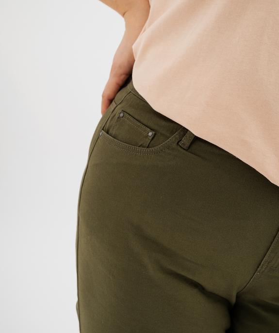 Bermuda à revers en coton stretch femme grande taille vue5 - GEMO (G TAILLE) - GEMO