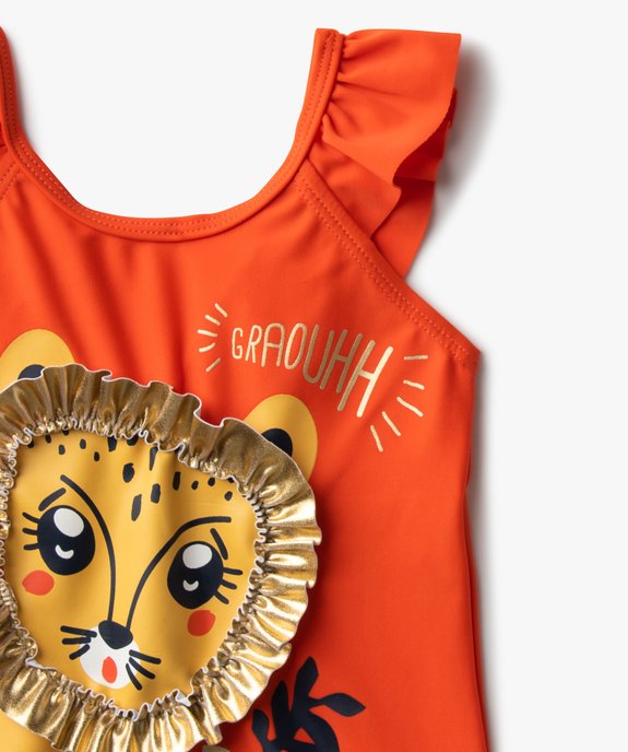 Maillot De Bain Bebe Fille Une Piece Avec Motif Lion Gemo