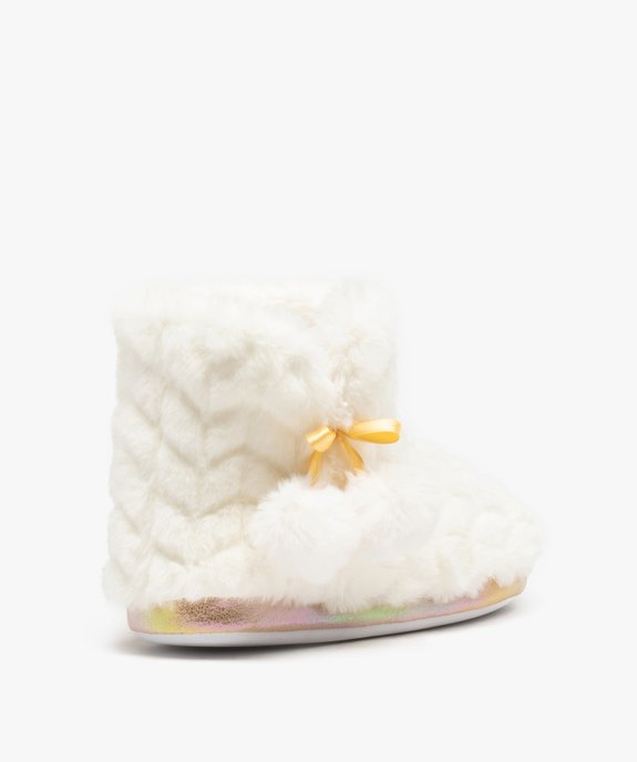 Chaussons bottillons en maille peluche fille vue4 - GEMO (ENFANT) - GEMO