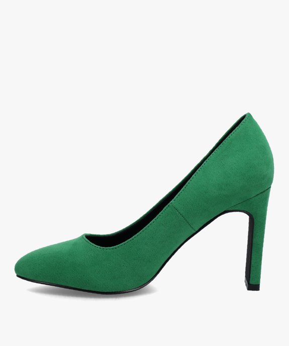 Escarpins femme à talon fin et dessus en suédine unie vue3 - GEMO(URBAIN) - GEMO