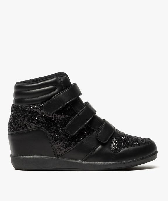 Baskets fille à strass avec talon compensé vue1 - GEMO (ENFANT) - GEMO