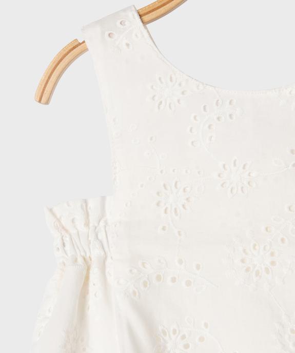 Robe sans manches en broderie anglaise bébé fille vue2 - GEMO(BEBE DEBT) - GEMO
