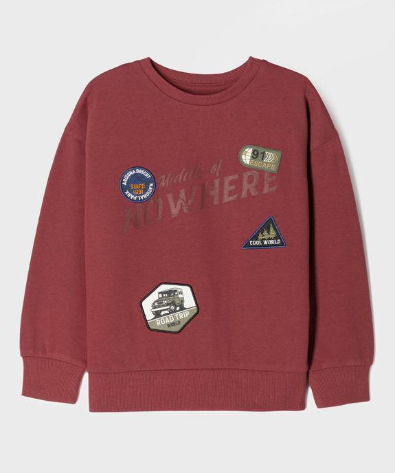 Sweat en molleton doux imprimé dinosaures all over garçon vue2 - GEMO 4G GARCON - GEMO
