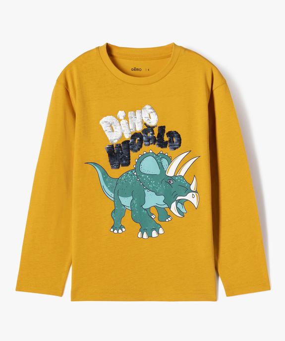 Tee-shirt manches longues sequins garçon vue3 - GEMO (ENFANT) - GEMO