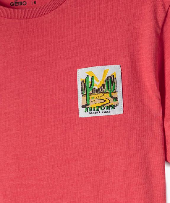 T-shirt avec patch Arizona garçon vue2 - GEMO (ENFANT) - GEMO