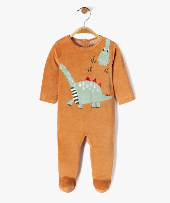 Pyjama en velours avec motif animal bébé vue5 - GEMO 4G BEBE - GEMO