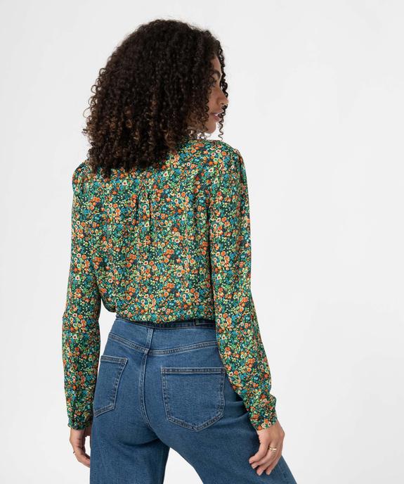 Blouse femme imprimée à manches longues retroussables vue3 - GEMO(FEMME PAP) - GEMO