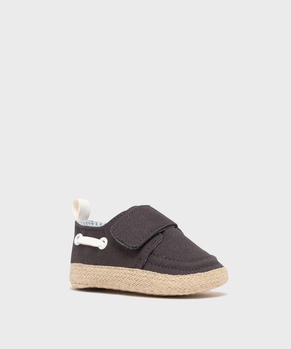 Chaussons de naissance en toile look chaussures bateau bébé vue2 - LITTLE LOVE GEMO FOR GOOD - GEMO
