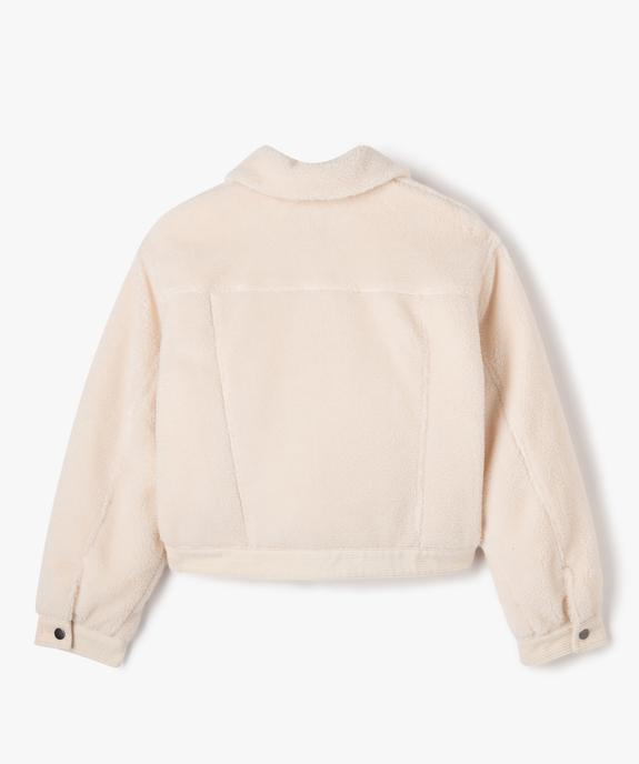 Blouson en sherpa et velours côtelé fille vue5 - GEMO 4G FILLE - GEMO
