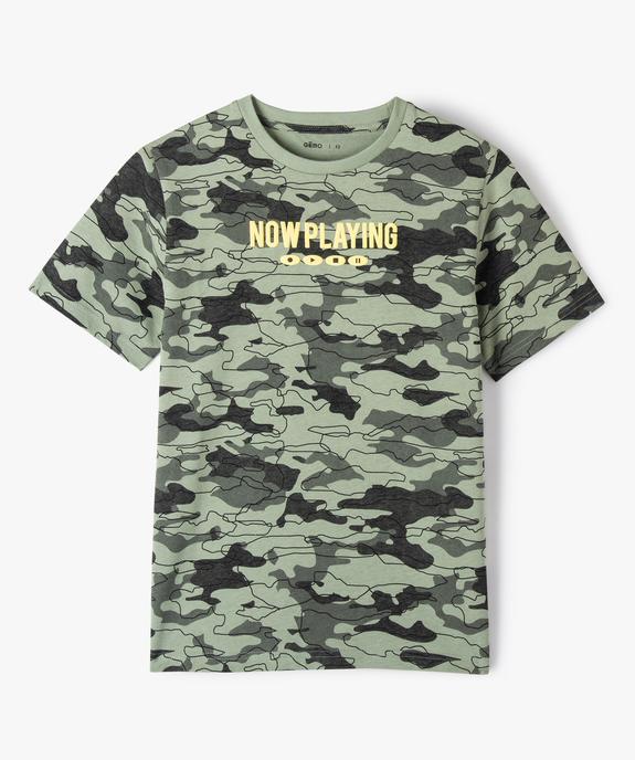 Tee-shirt imprimé manches courtes garçon vue1 - GEMO (JUNIOR) - GEMO