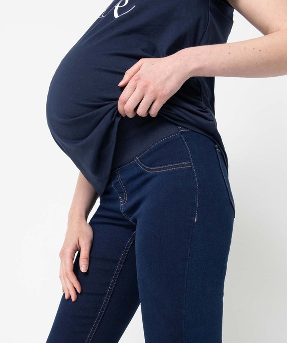 Jean de grossesse coupe slim avec bandeau bas vue2 - GEMO (MATER) - GEMO