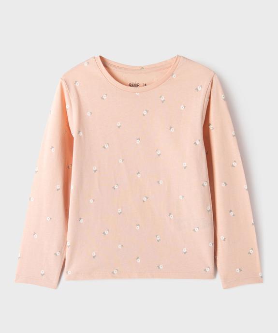 Tee-shirt manches longues imprimé fille vue2 - GEMO 4G FILLE - GEMO