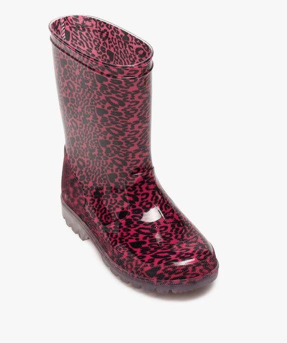 Bottes de pluie fille imprimées à semelle lumineuse vue5 - GEMO (ENFANT) - GEMO