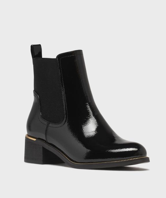 Boots vernis avec élastique sur la tige femme - Valentina Baldano - VALENTINA BALDA Boots vernis avec élastique sur la tige femme - Valentina Baldano vue3 - VALENTINA BALDA - GEMO