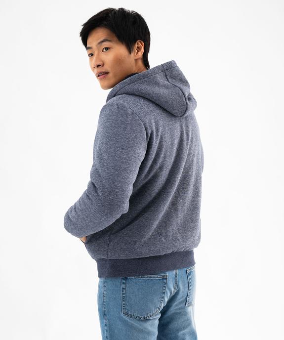 Sweat zippé à capuche avec doublure sherpa homme vue3 - GEMO (HOMME) - GEMO
