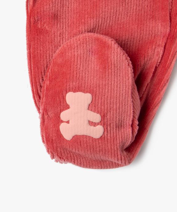 Pyjama velours 2 pièces bébé fille - LuluCastagnette vue8 - LULU CASTAGNETTE G4G D - GEMO