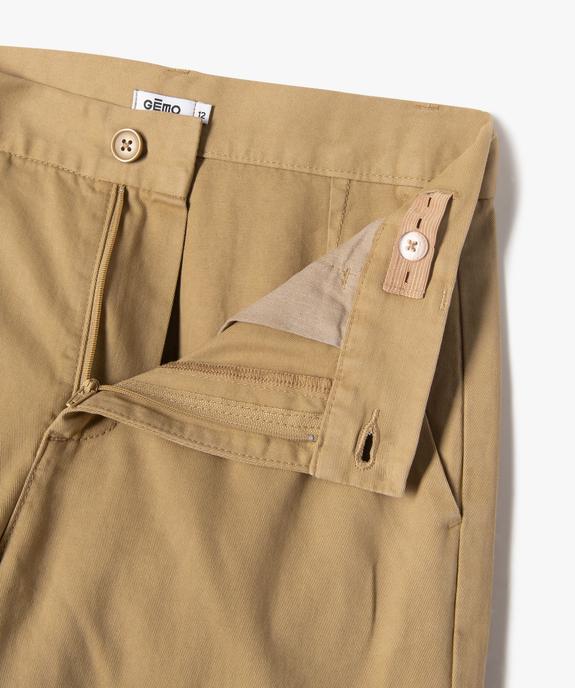 Pantalon chino coupe large garçon vue3 - GEMO (JUNIOR) - GEMO