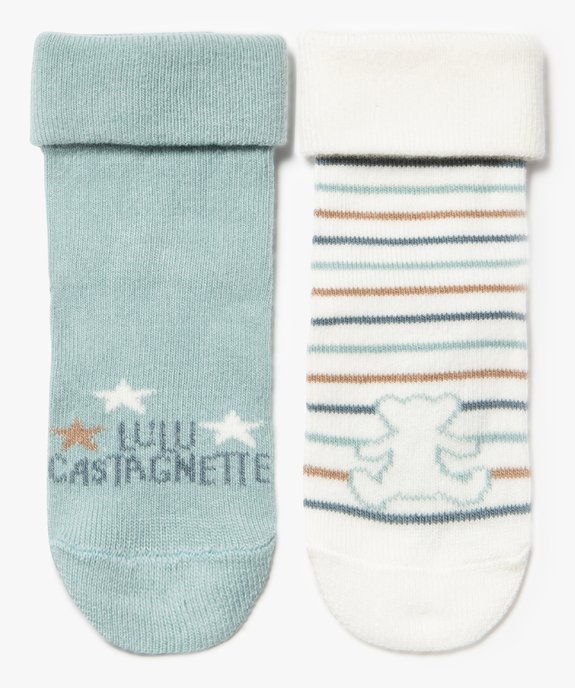Chaussettes bébé imprimées à revers - LuluCastagnette (lot de 2) vue1 - LULUCASTAGNETTE - GEMO