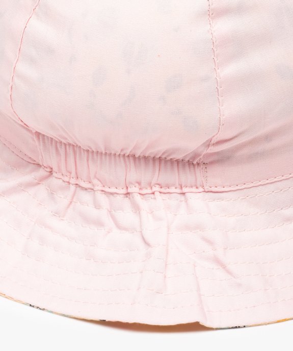 Bob bébé fille imprimé réversible vue3 - GEMO(BEBE DEBT) - GEMO