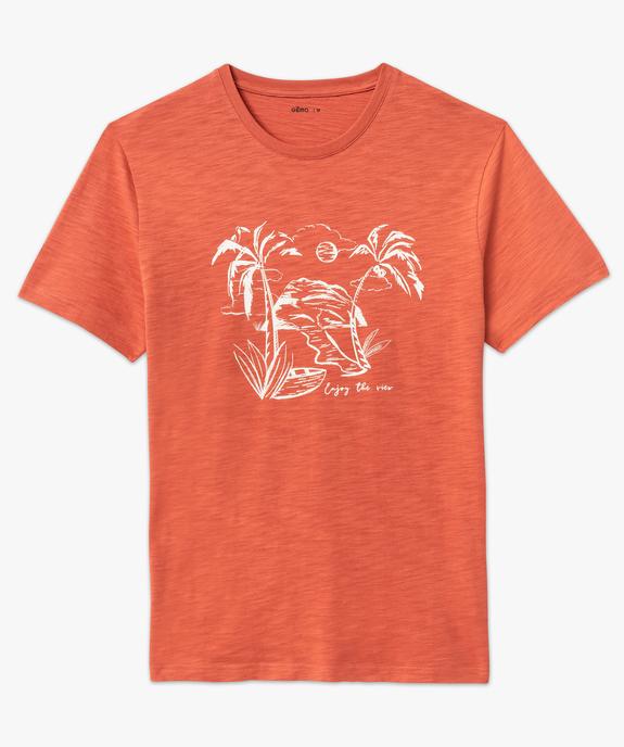 Tee-shirt à manches courtes à motif palmiers homme vue4 - GEMO (HOMME) - GEMO