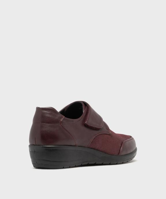 Derbies confort à scratch à talon compensé femme vue4 - G'FLEX - GEMO