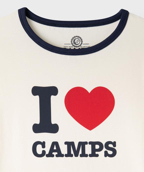 Tee-shirt manches courtes coupe courte imprimé fille - Camps United vue3 - CAMPS GEMO FOR GOOD - GEMO