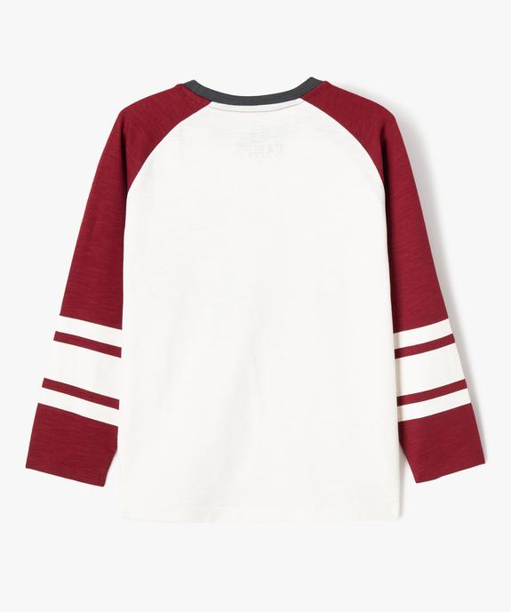 Tee-shirt manches longues style baseball garçon vue3 - CAMPS GEMO FOR GOOD - GEMO