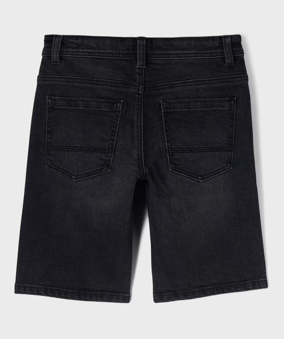 Bermuda en jean stretch coupe slim taille ajustable garçon vue7 - GEMO (JUNIOR) - GEMO