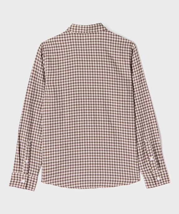 Chemise à carreaux avec poche poitrine garçon vue3 - GEMO (JUNIOR) - GEMO