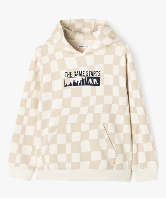 Sweat à capuche en molleton imprimé garçon vue2 - GEMO (JUNIOR) - GEMO