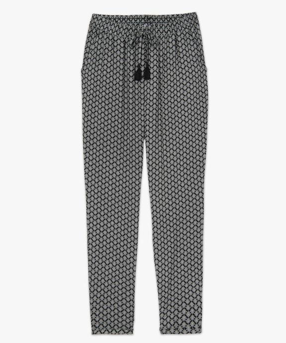 Pantalon femme en matière fluide imprimée vue4 - GEMO(FEMME PAP) - GEMO