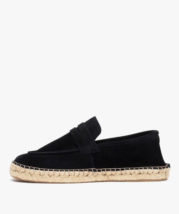 Mocassins homme unis semelle en corde tressée - Taneo vue3 - TANEO - GEMO