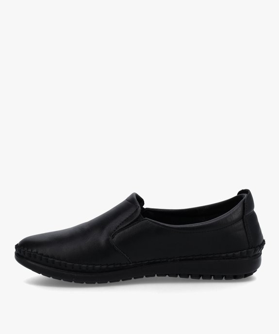 Mocassins femme confort unis souples et légers vue3 - GEMO (CONFORT) - GEMO
