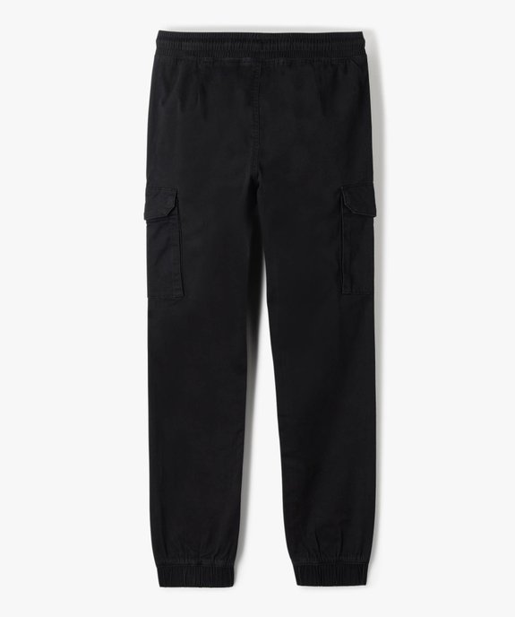 Pantalon en toile coupe jogger slim garçon vue4 - GEMO 4G GARCON - GEMO
