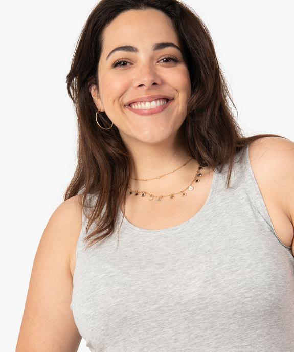 Débardeur à col rond uni femme grande taille vue2 - GEMO 4G GT - GEMO