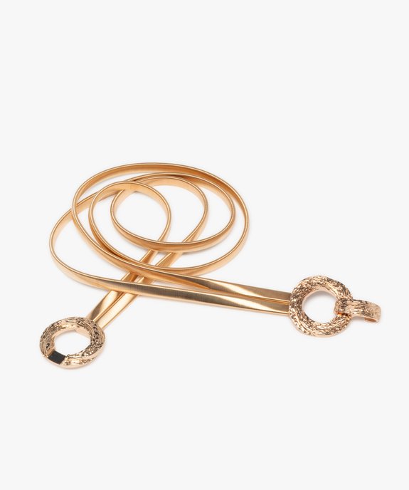 Ceinture à brides métalliques extensibles et anneaux fantaisie femme vue4 - GEMO (ACCESS) - GEMO