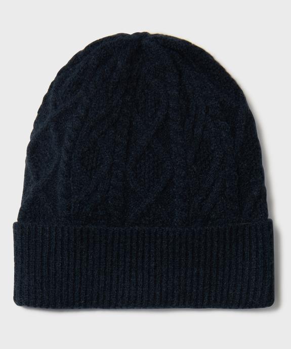 Bonnet en maille torsadée garçon vue1 - GEMO (ENFANT) - GEMO