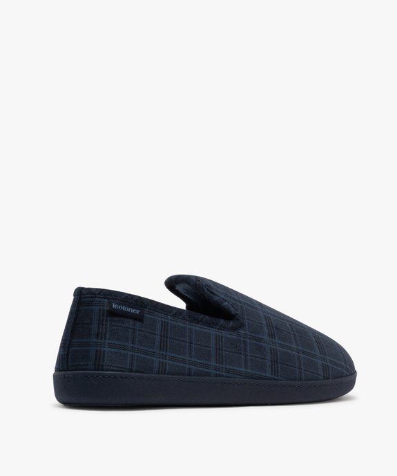 Chaussons en velours à motif tartan homme - Isotoner vue4 - ISOTONER - GEMO