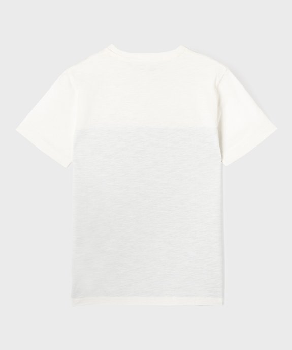 Tee-shirt manches courtes bicolore garçon vue3 - GEMO 4G GARCON - GEMO