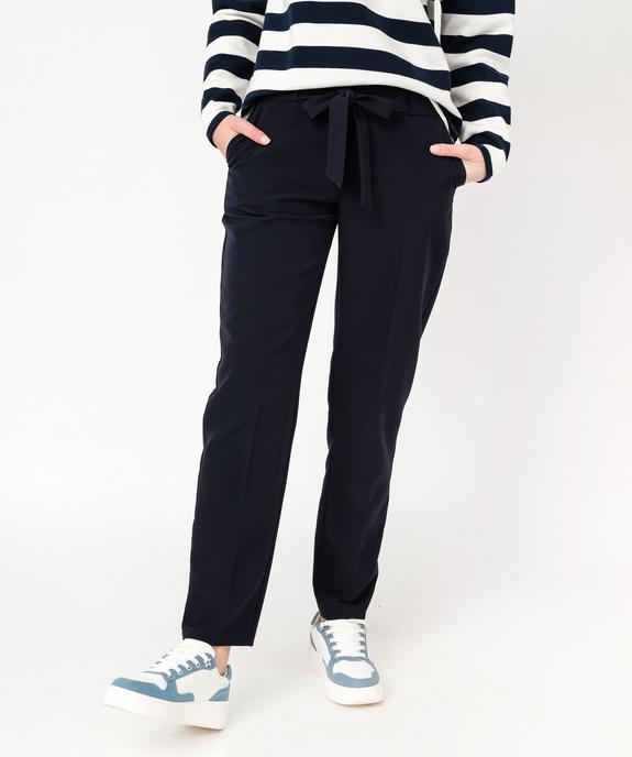 Pantalon de costume en toile fluide femme vue2 - GEMO(FEMME PAP) - GEMO